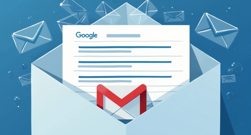 An illustrative image depicting a sparkling clean, organized Gmail inbox with only important emails visible, symbolizing the success of automatic spam deletion. A small, subtle Postigo platform element or logo could be integrated, symbolizing the connection to effective outreach. Emphasize efficienc